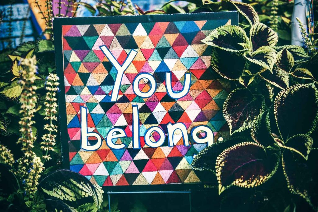 Poster reading: You Belong
